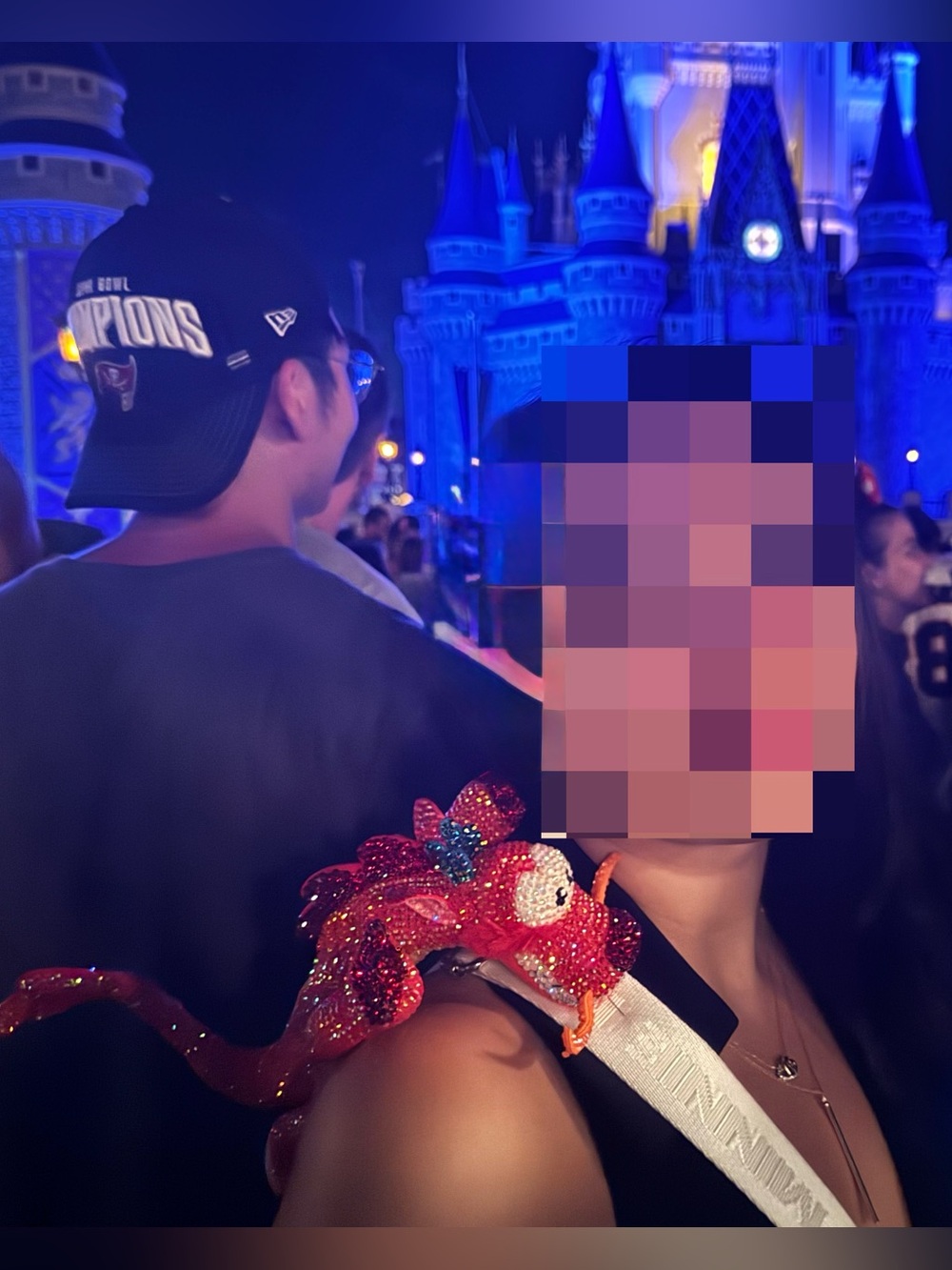 Bedazzled Disney Mushu Shoulder Pal